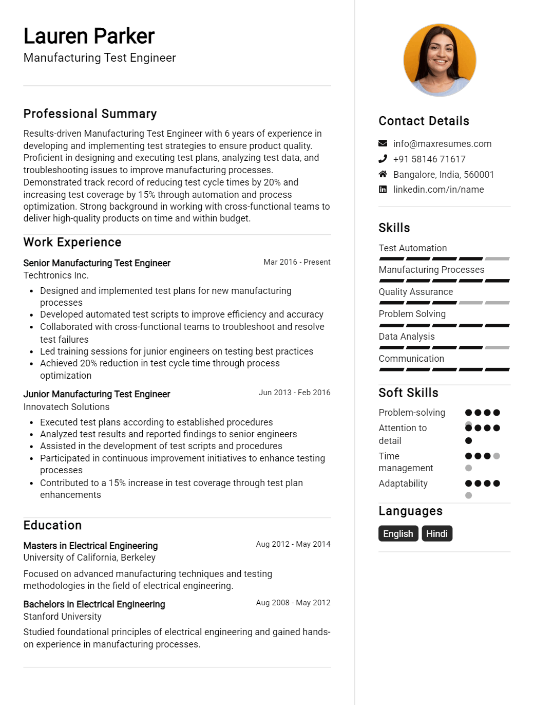 manufacturing-test-engineer-resume-sample