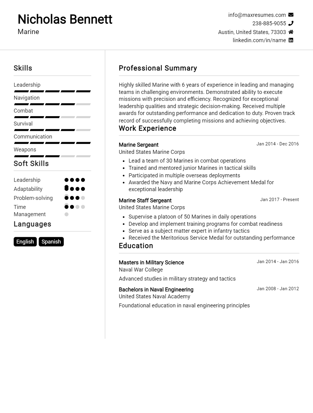 marine-resume-sample