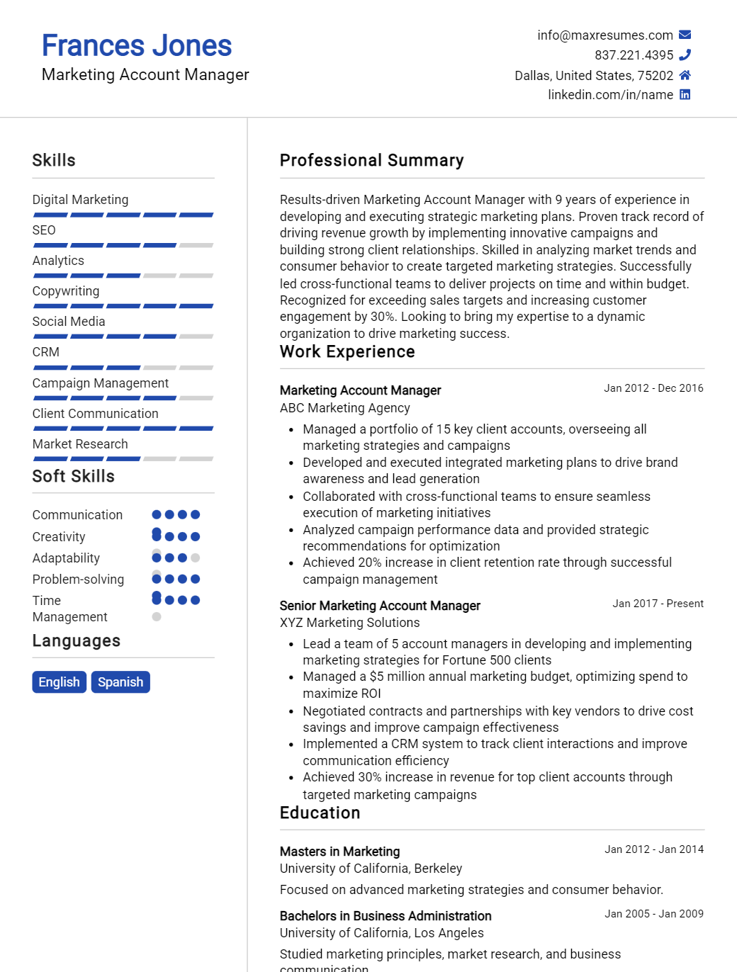 account-manager-resume-sample