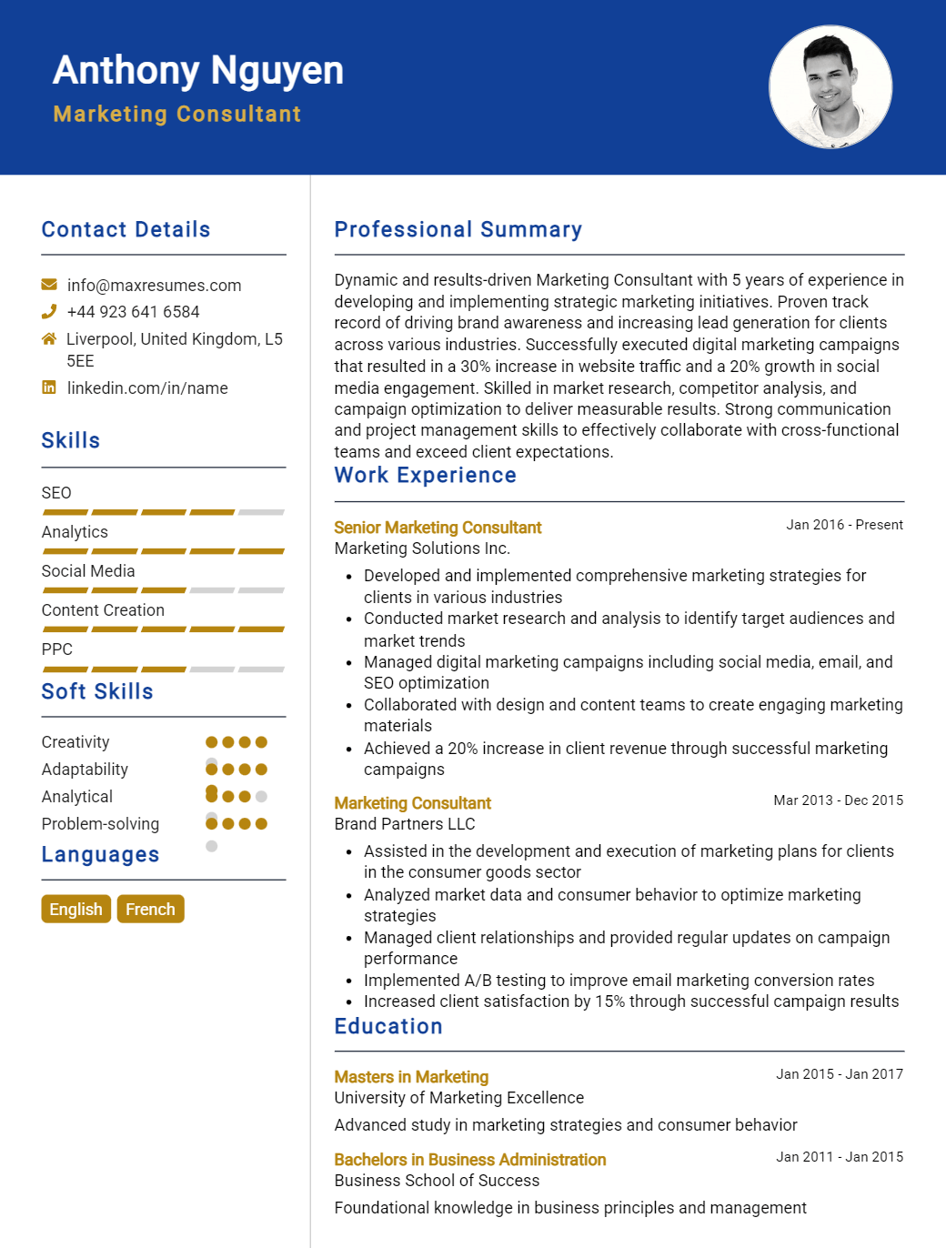 consultant-resume-sample