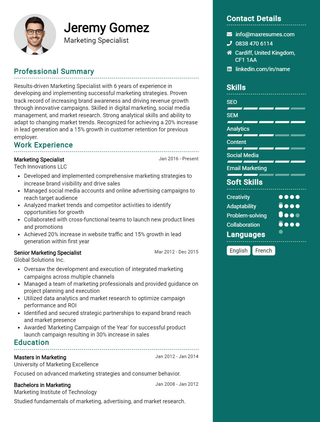 specialist-resume-sample