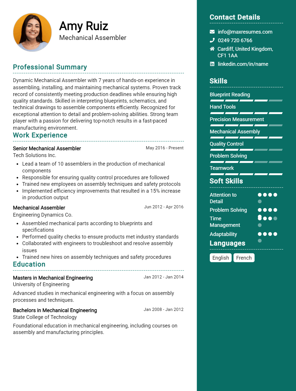 assembler-resume-sample
