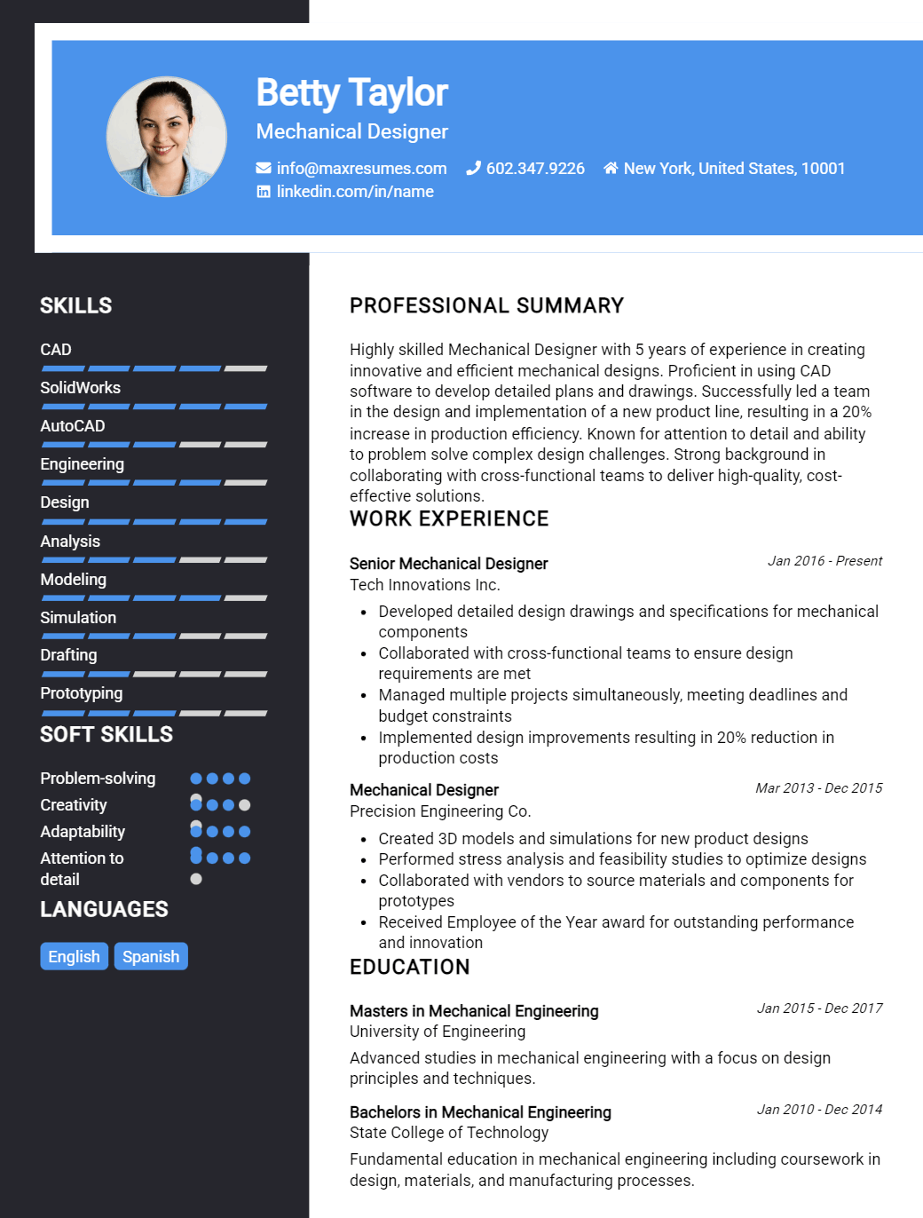 mechanical-designer-resume-sample