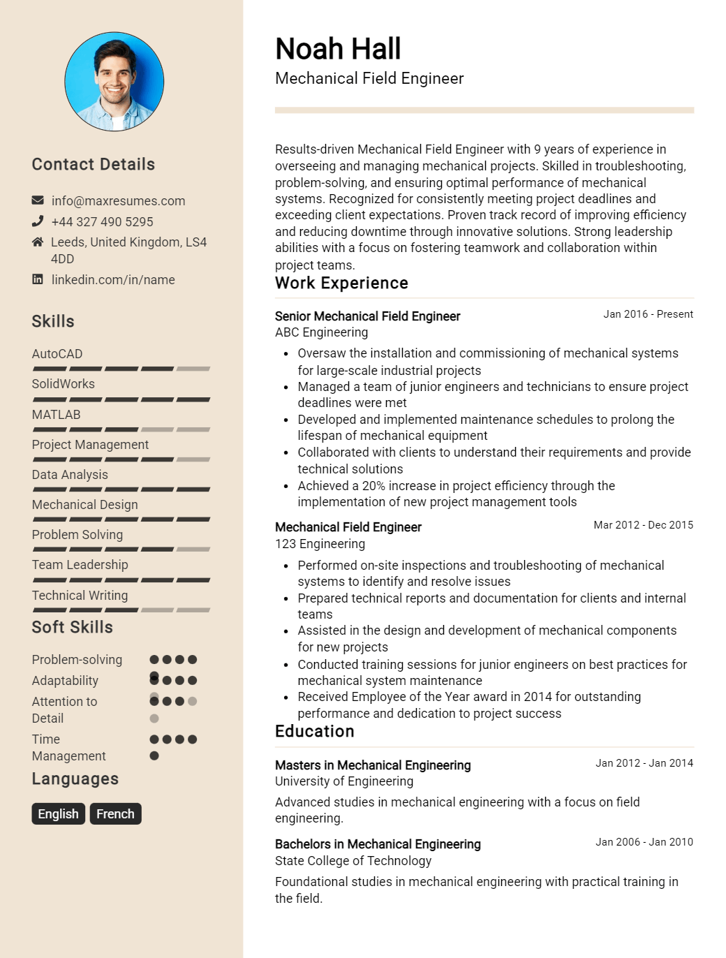field-engineer-resume-sample