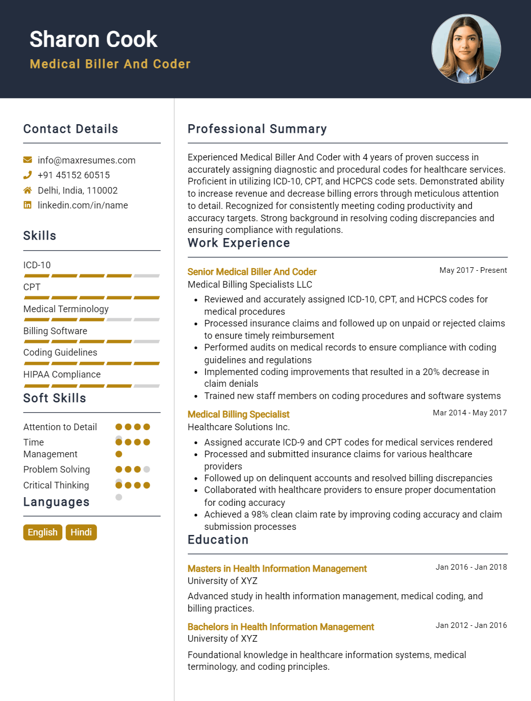 medical-biller-and-coder-resume-sample