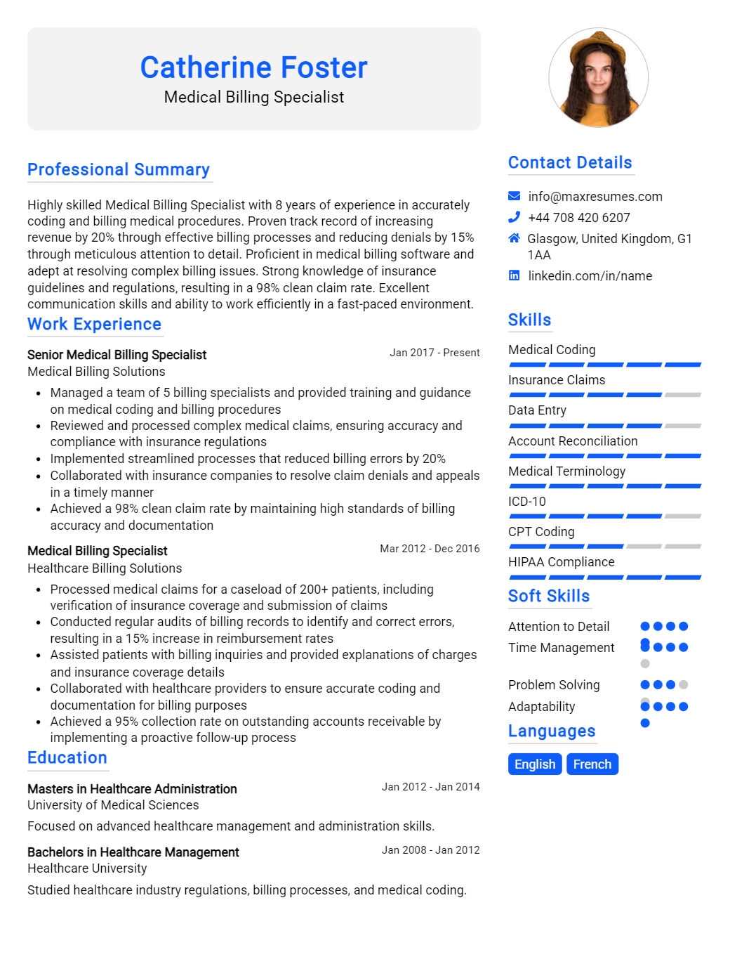 medical-billing-specialist-resume-sample