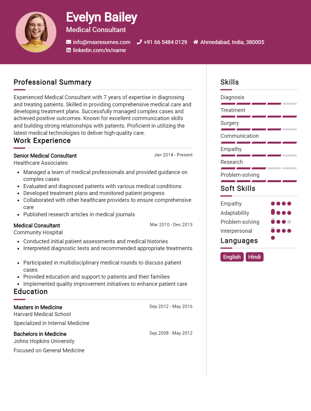 consultant-resume-sample