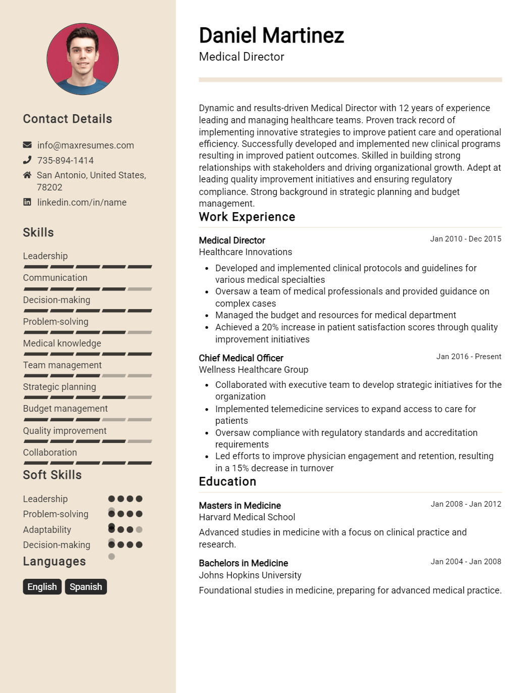 director-resume-sample