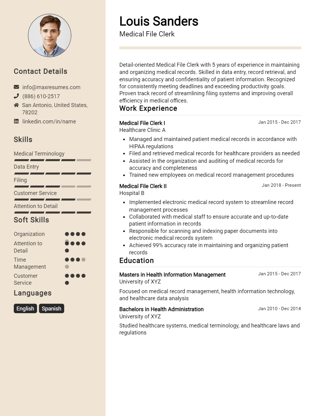 file-clerk-resume-sample