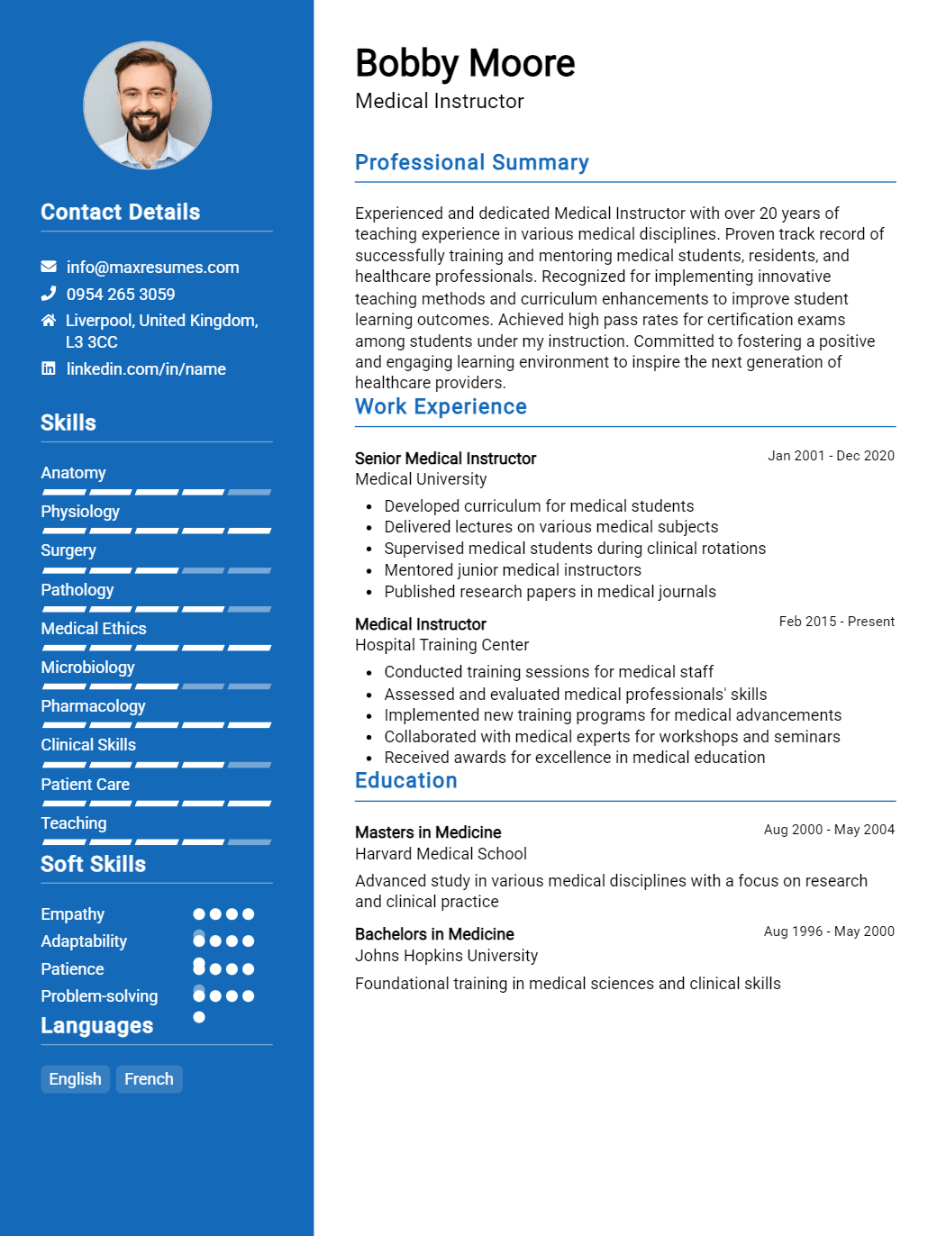 instructor-resume-sample