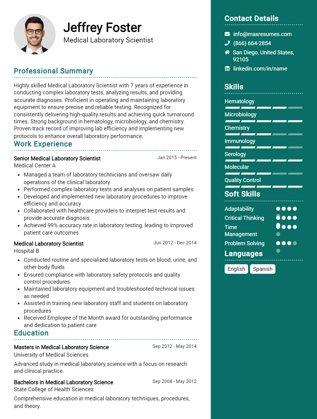 laboratory-scientist-resume-sample