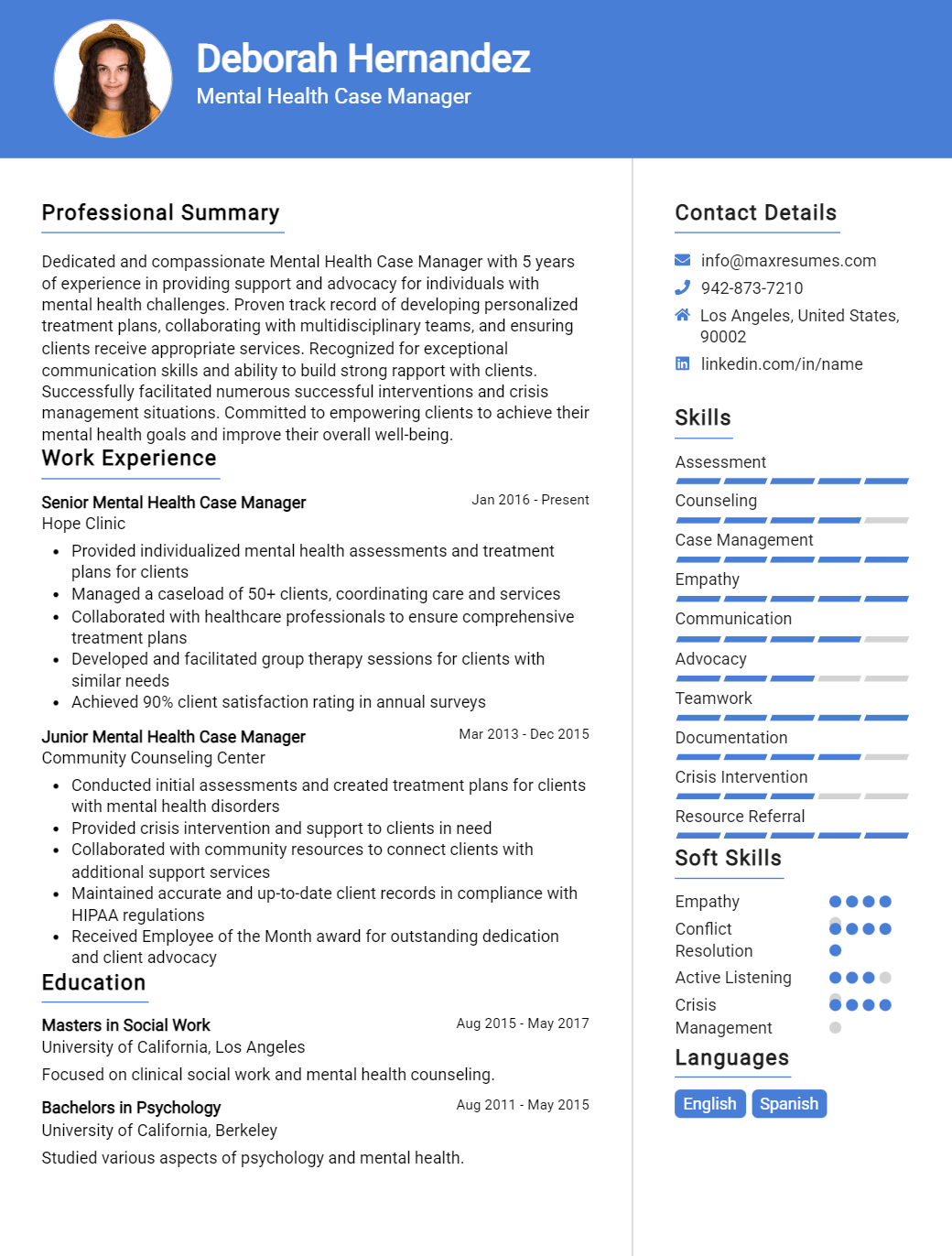 case-manager-resume-sample
