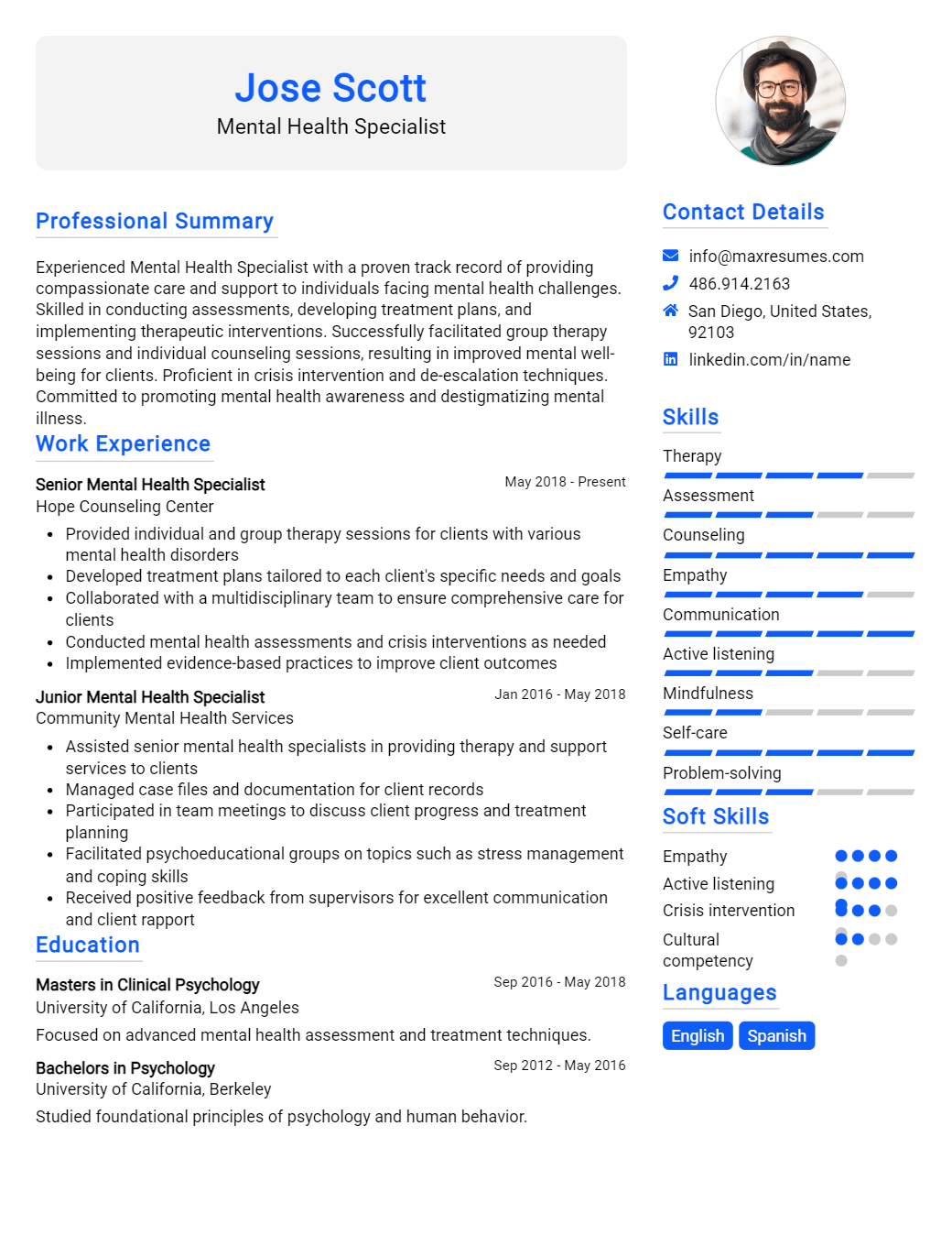 specialist-resume-sample