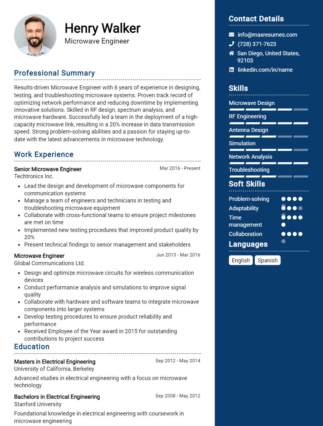 microwave-engineer-resume-sample
