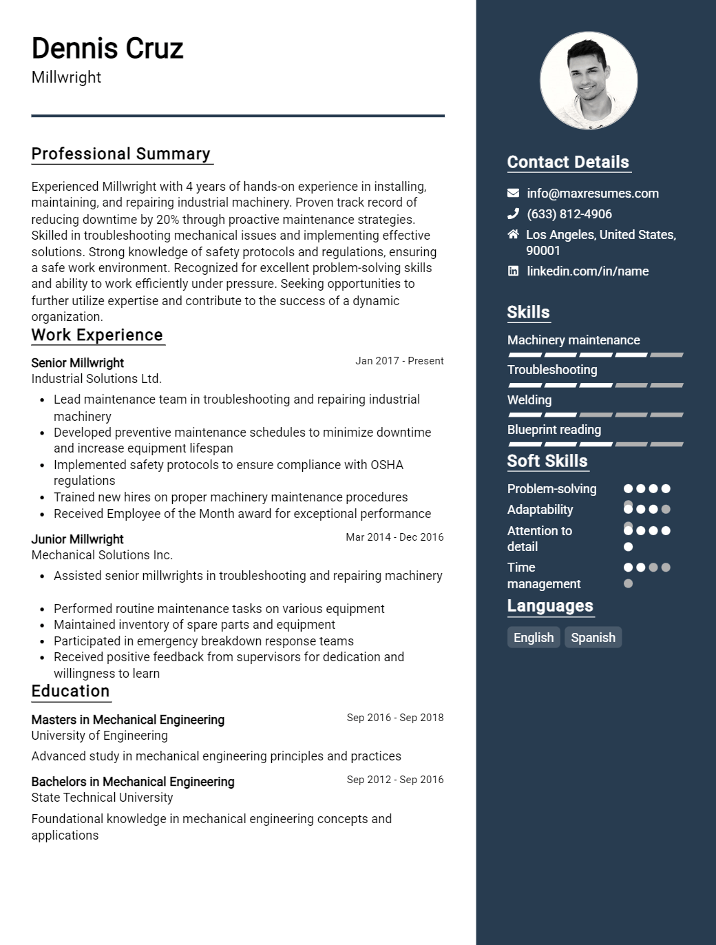 millwright-resume-sample