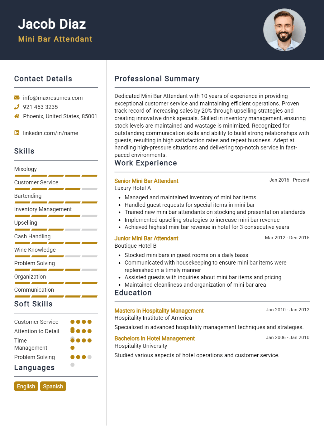 mini-bar-attendant-resume-sample