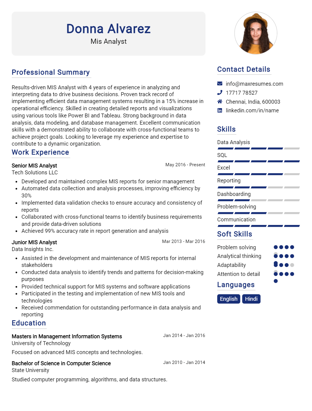 mis-analyst-resume-sample