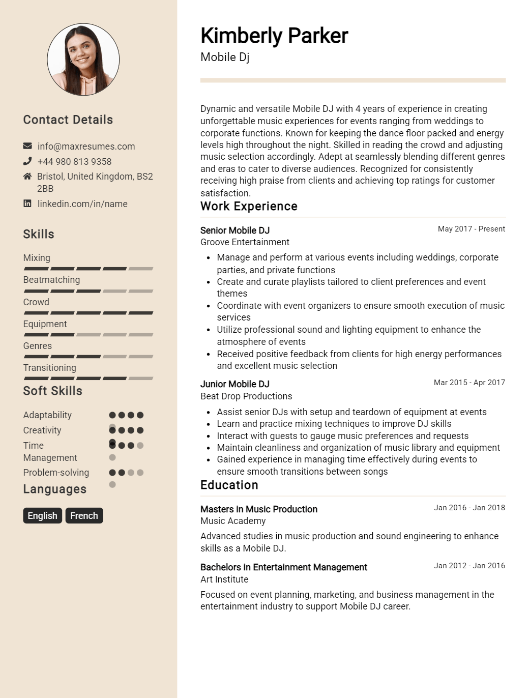 mobile-dj-resume-sample