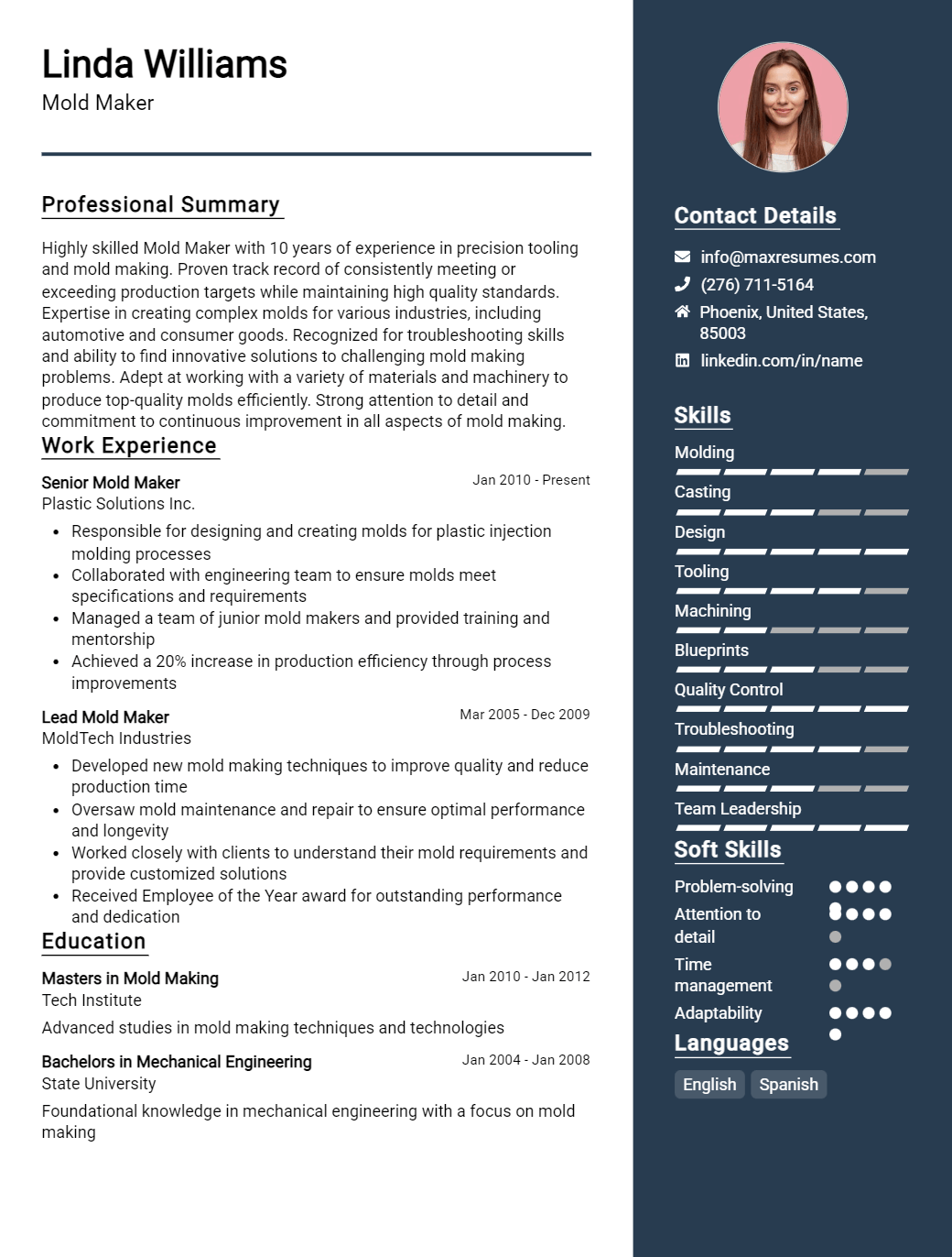 mold-maker-resume-sample