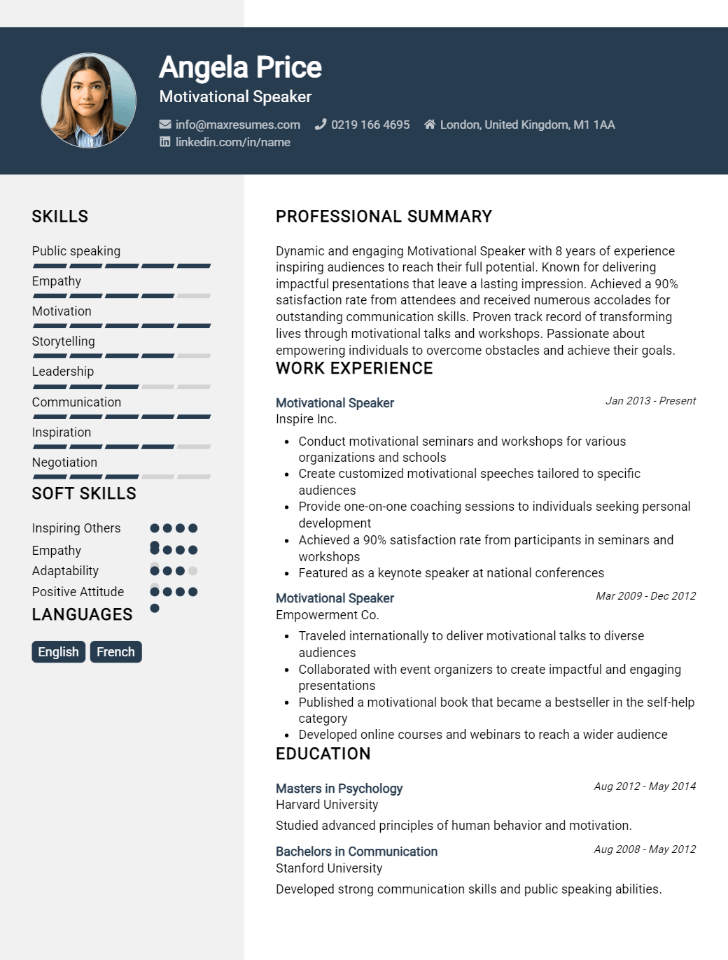 motivational-speaker-resume-sample