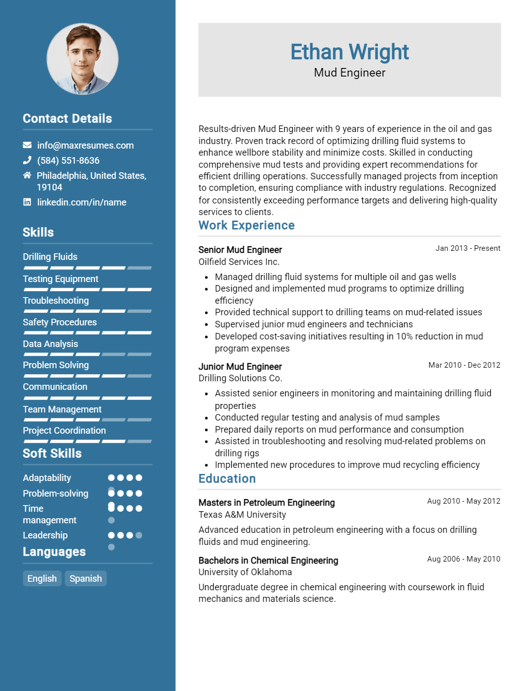 mud-engineer-resume-sample