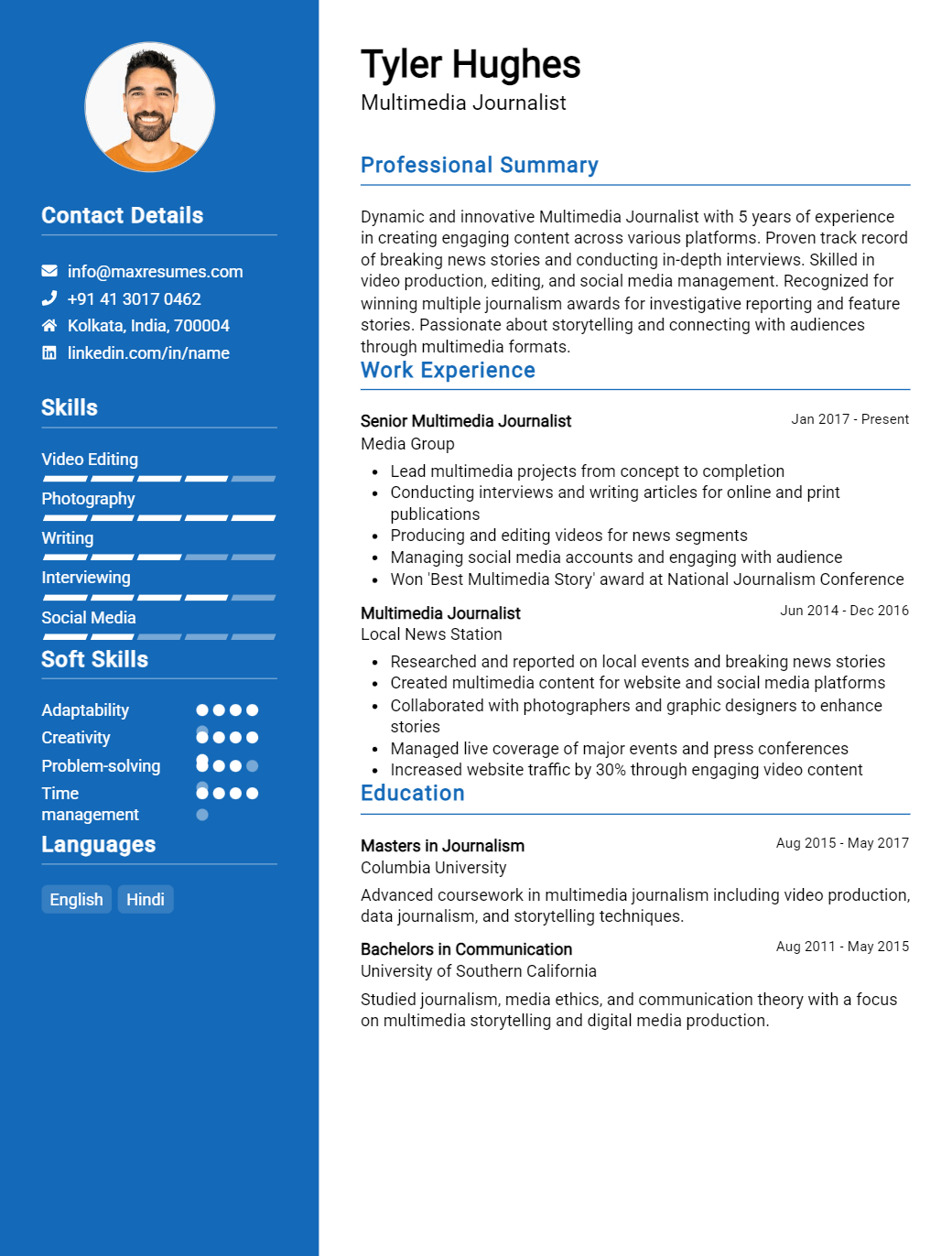 multimedia-journalist-resume-sample
