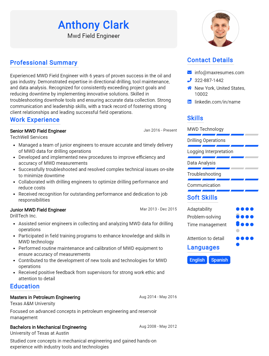 mwd-field-engineer-resume-sample
