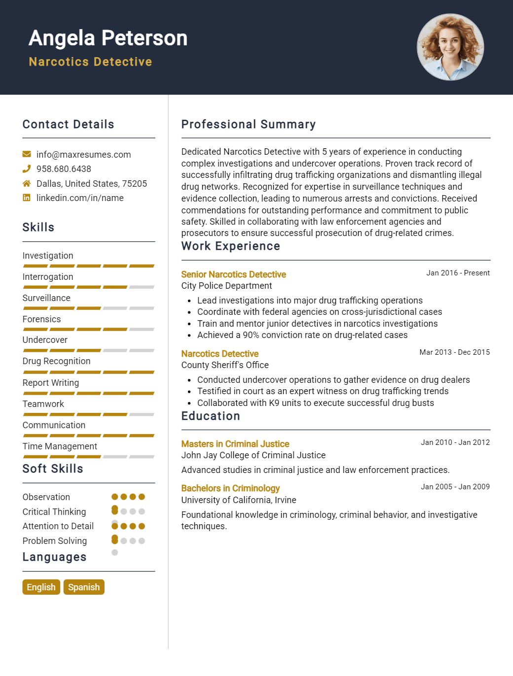 narcotics-detective-resume-sample