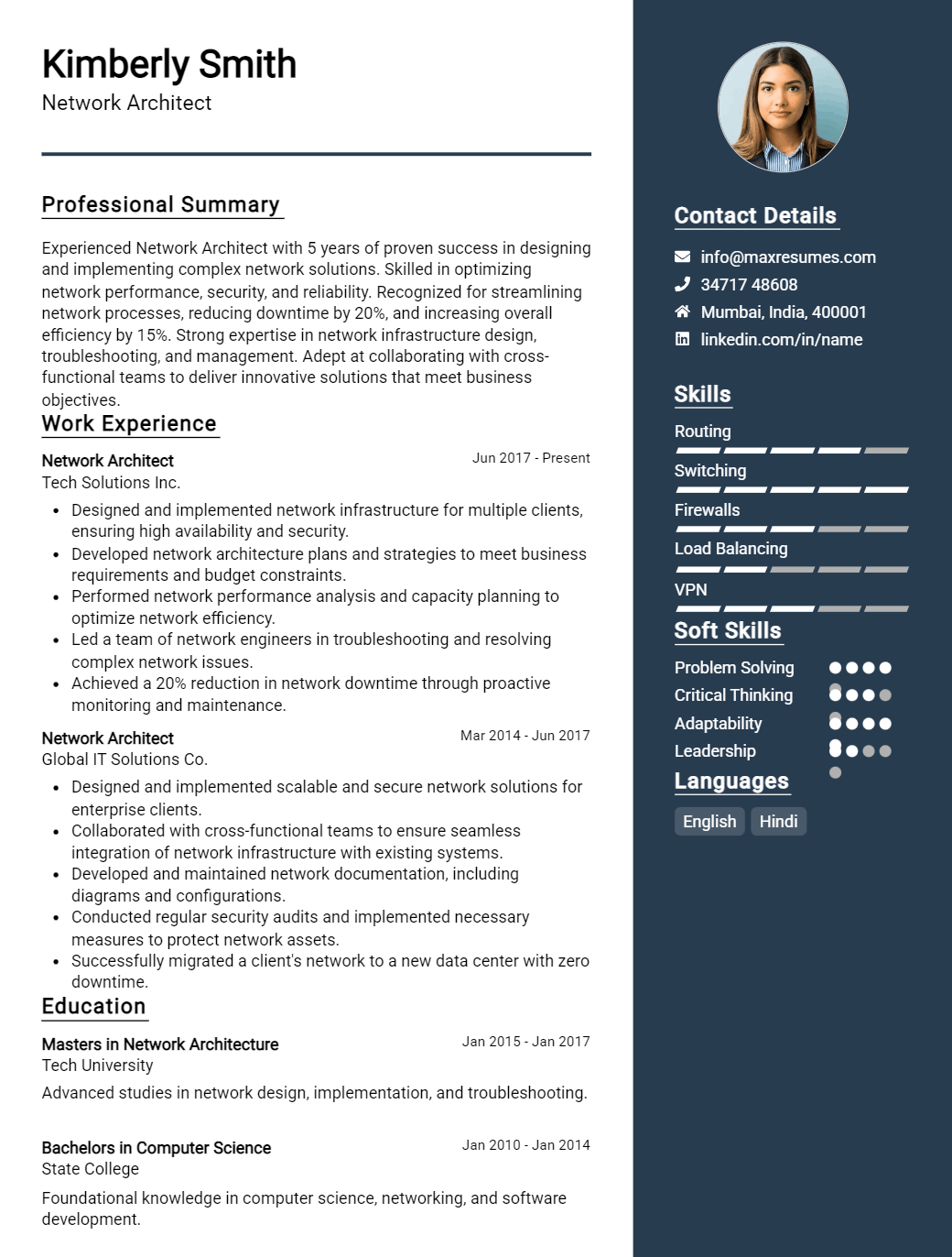 network-architect-resume-sample