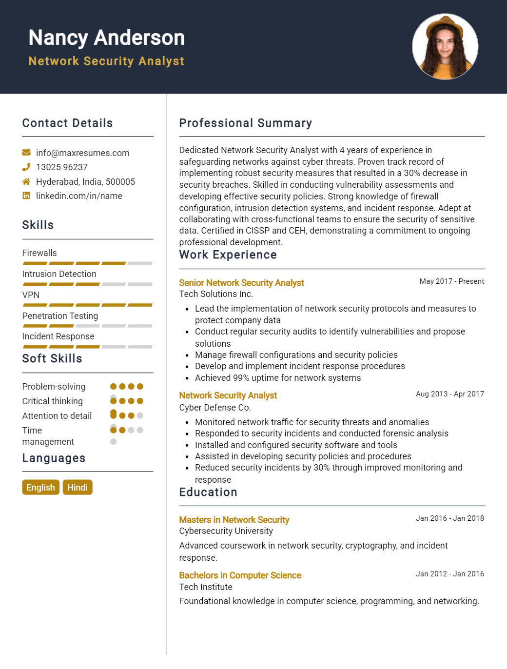 network-security-analyst-resume-sample