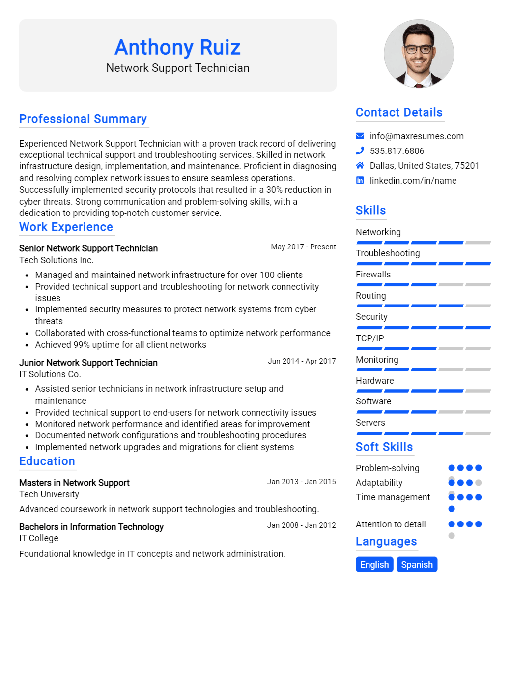 network-support-technician-resume-sample