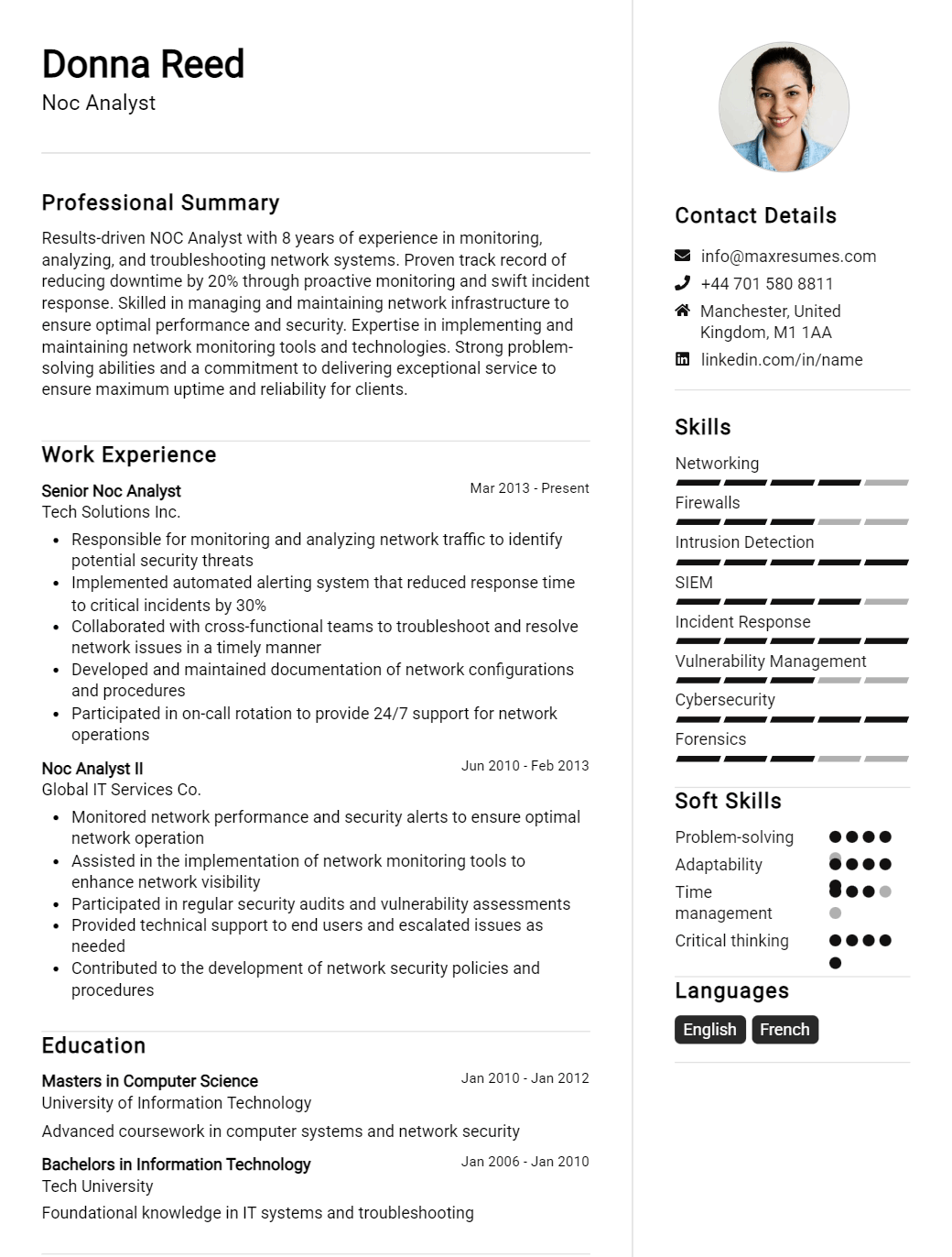 noc-analyst-resume-sample