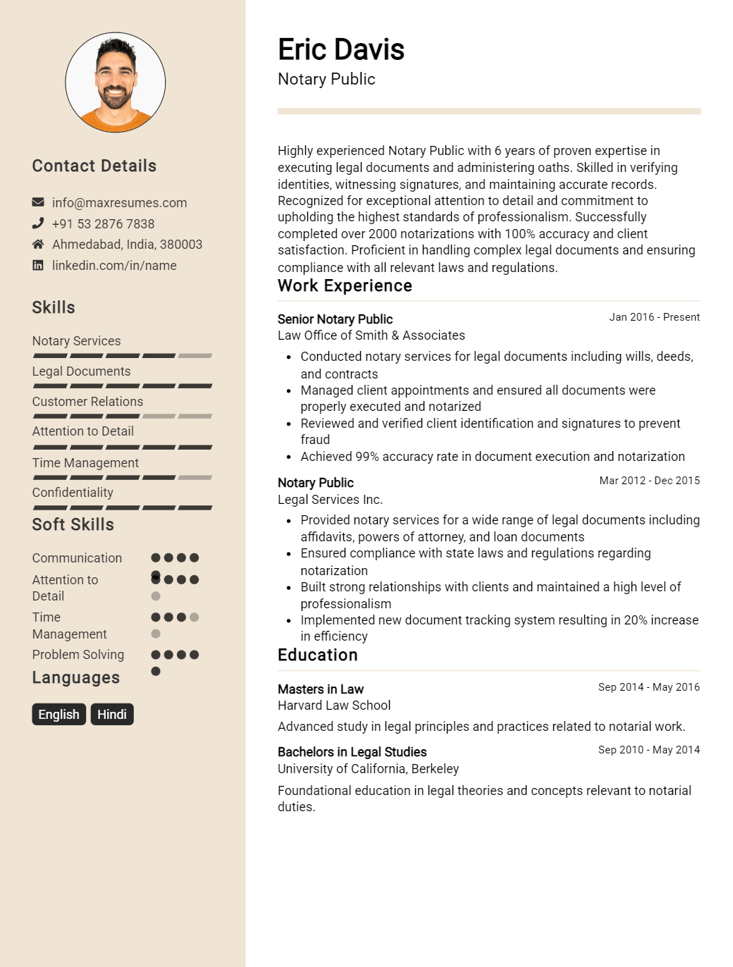 notary-public-resume-sample