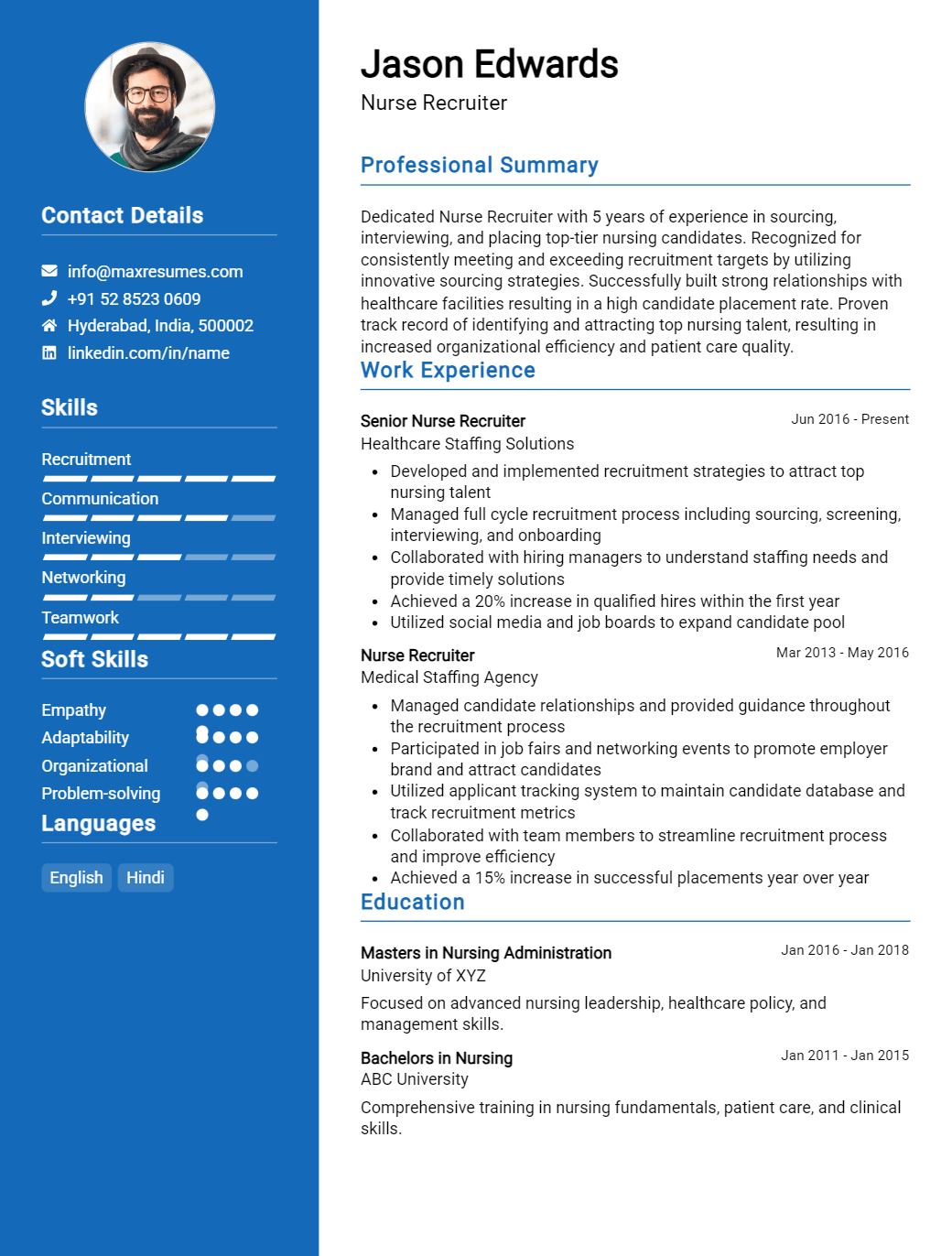 nurse-recruiter-resume-sample