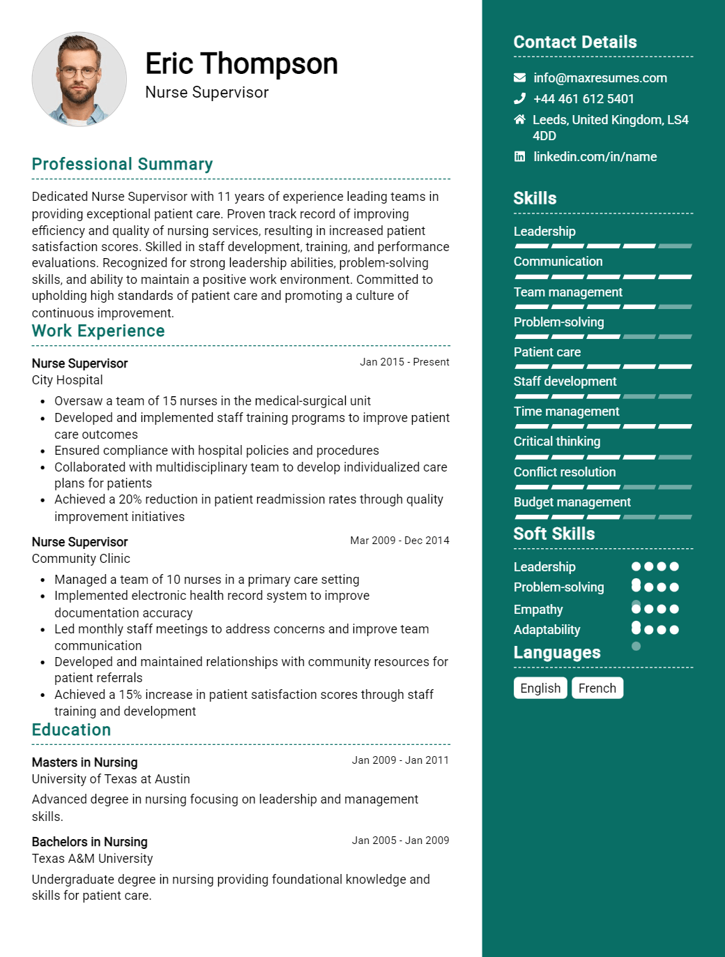nurse-supervisor-resume-sample