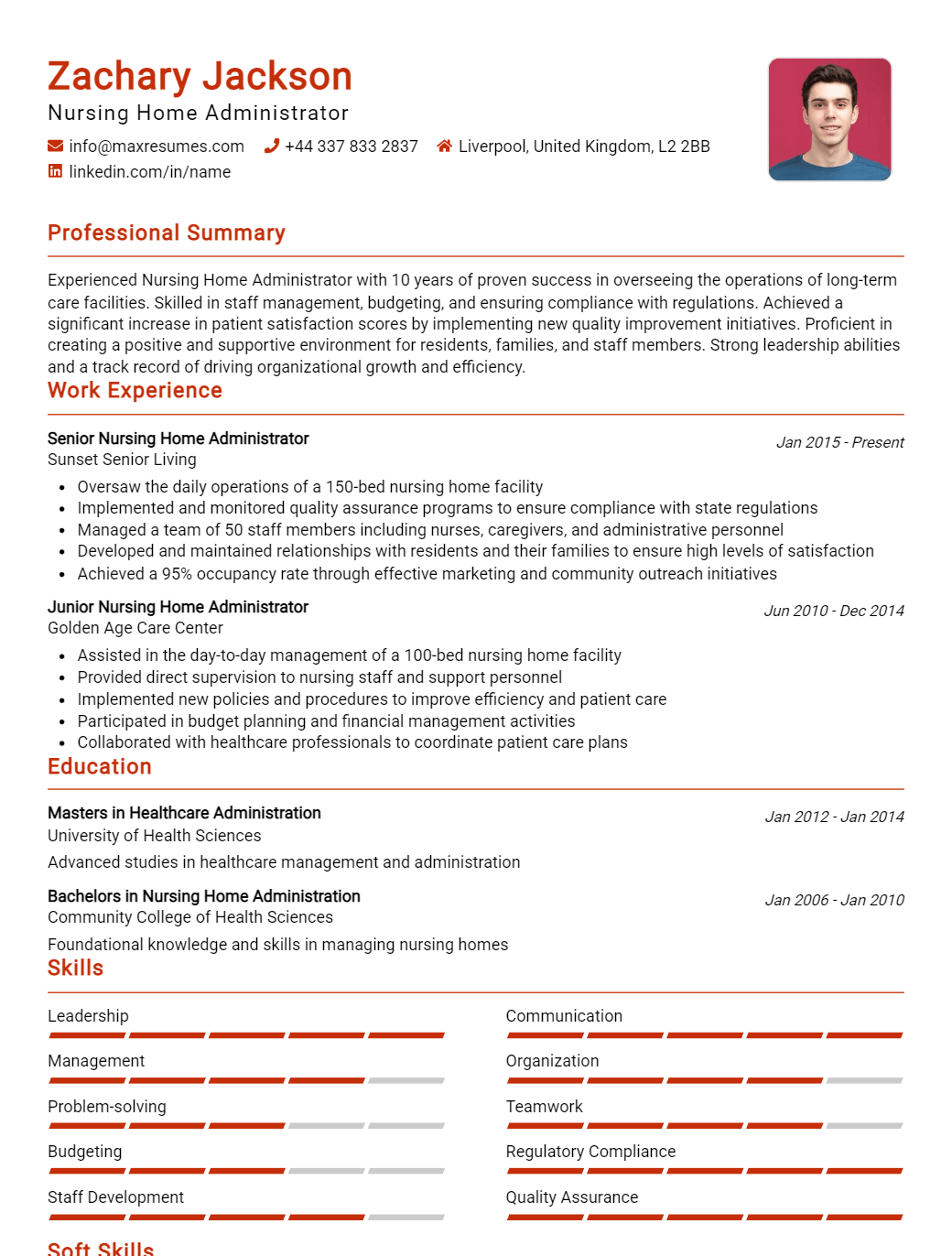 home-administrator-resume-sample