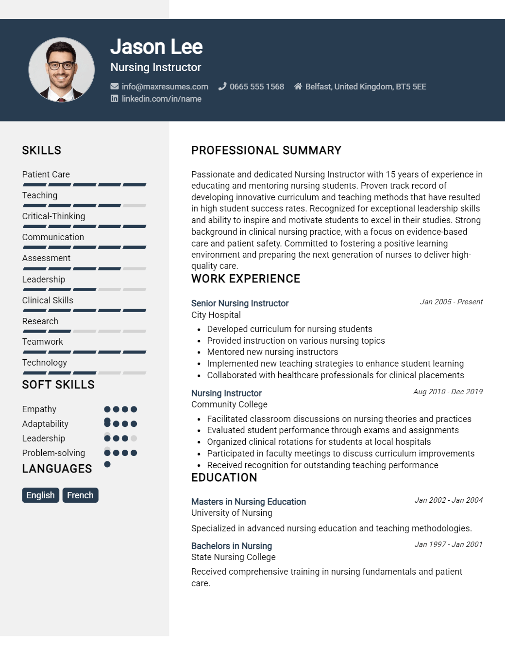 instructor-resume-sample