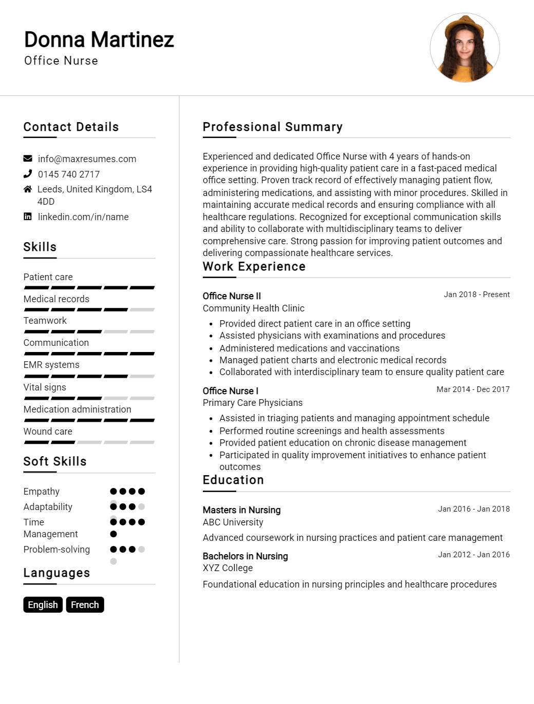 office-nurse-resume-sample