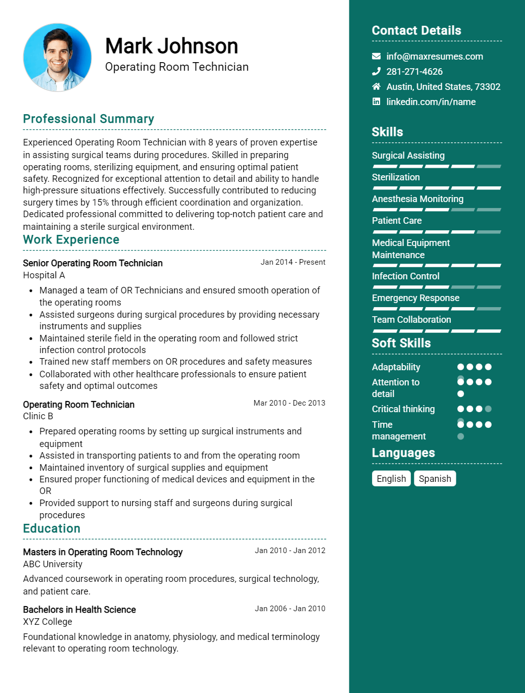 operating-room-technician-resume-sample
