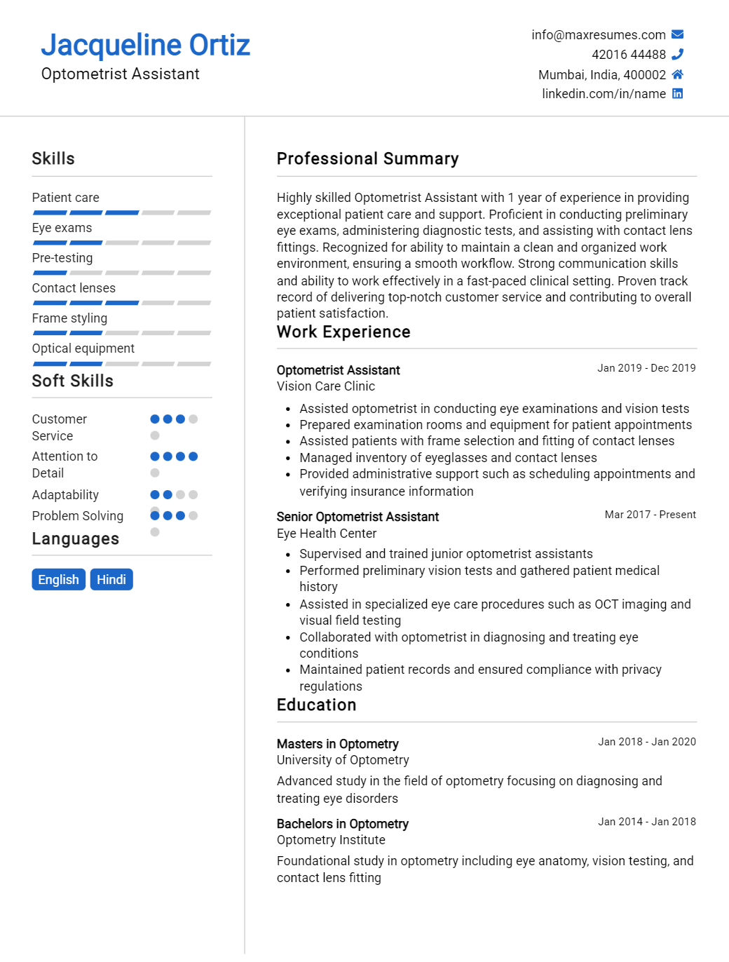 optometrist-assistant-resume-sample