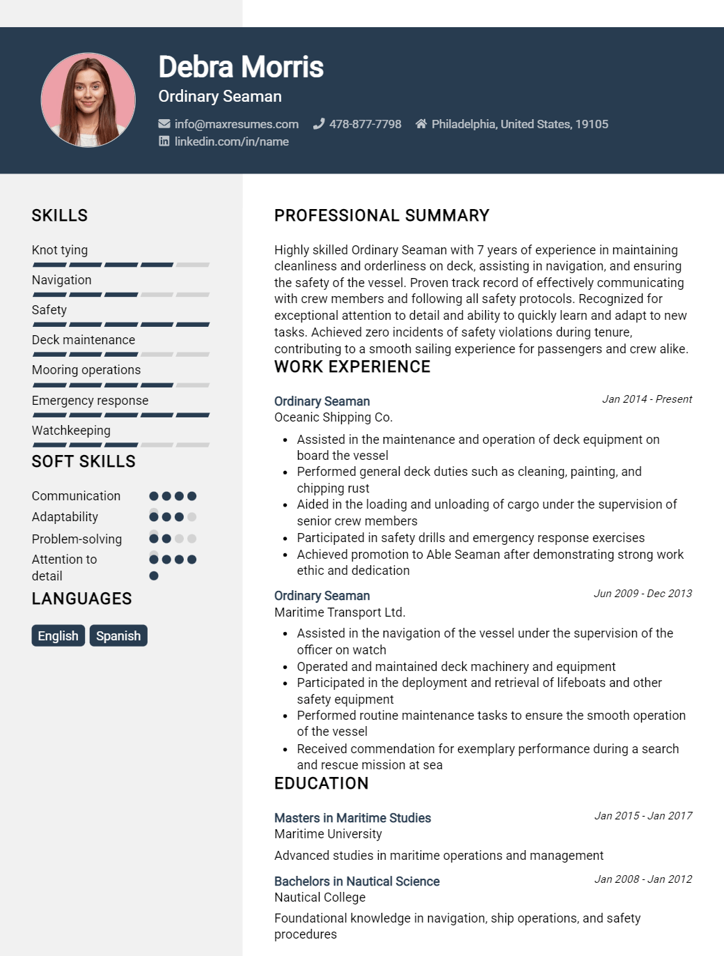 ordinary-seaman-resume-sample