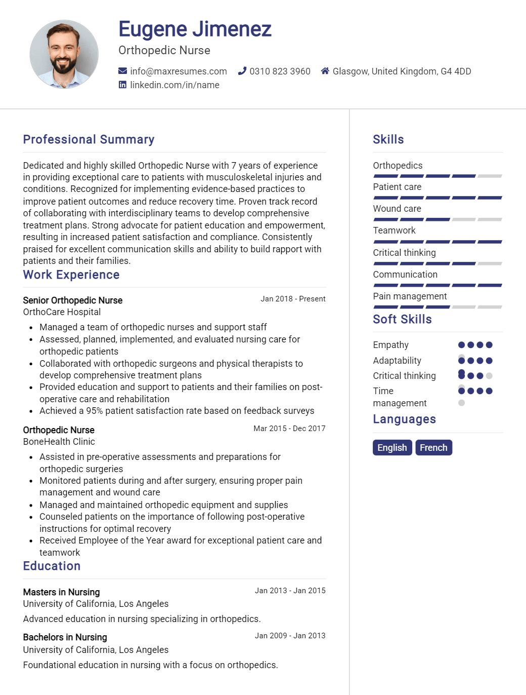 orthopedic-nurse-resume-sample