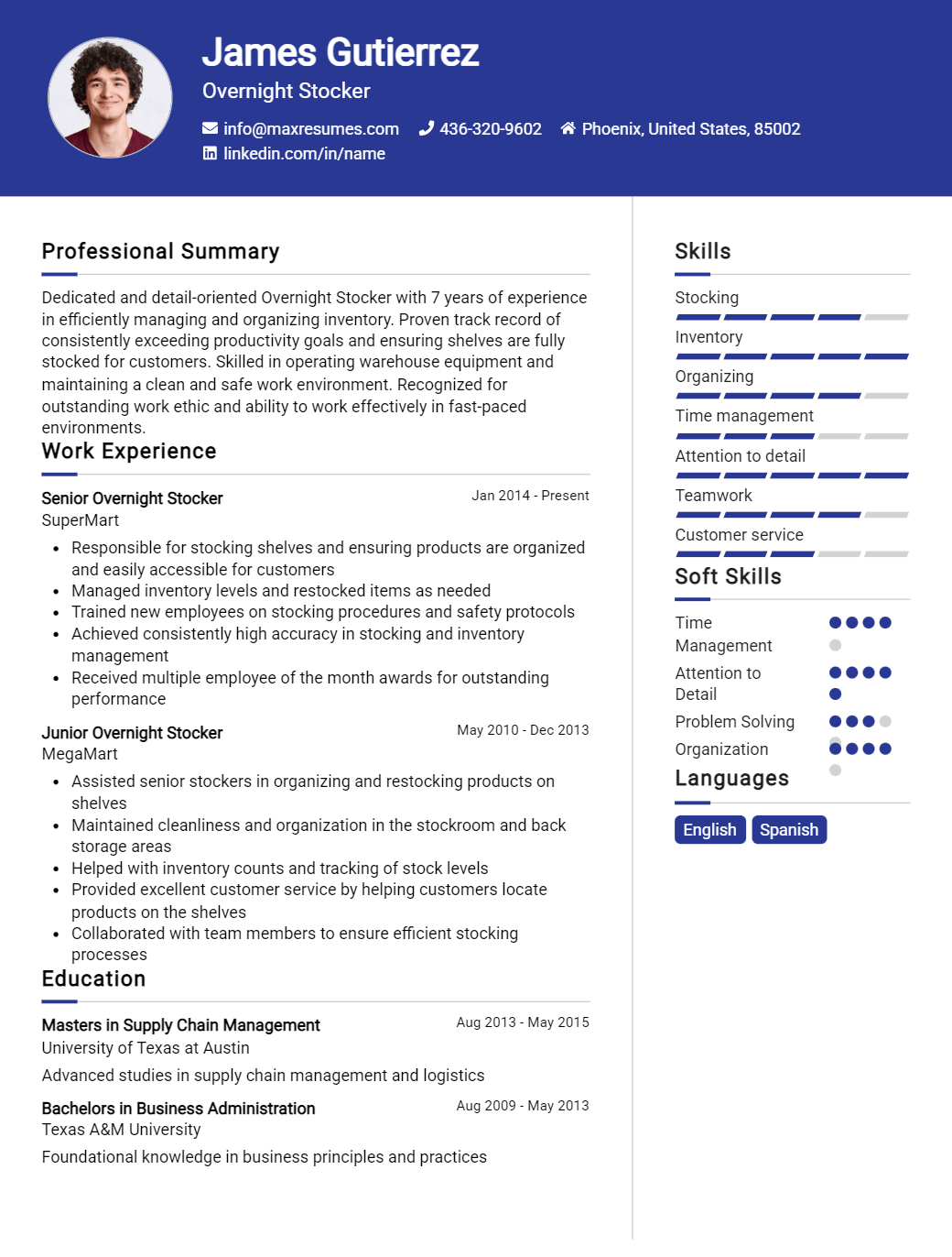 overnight-stocker-resume-sample