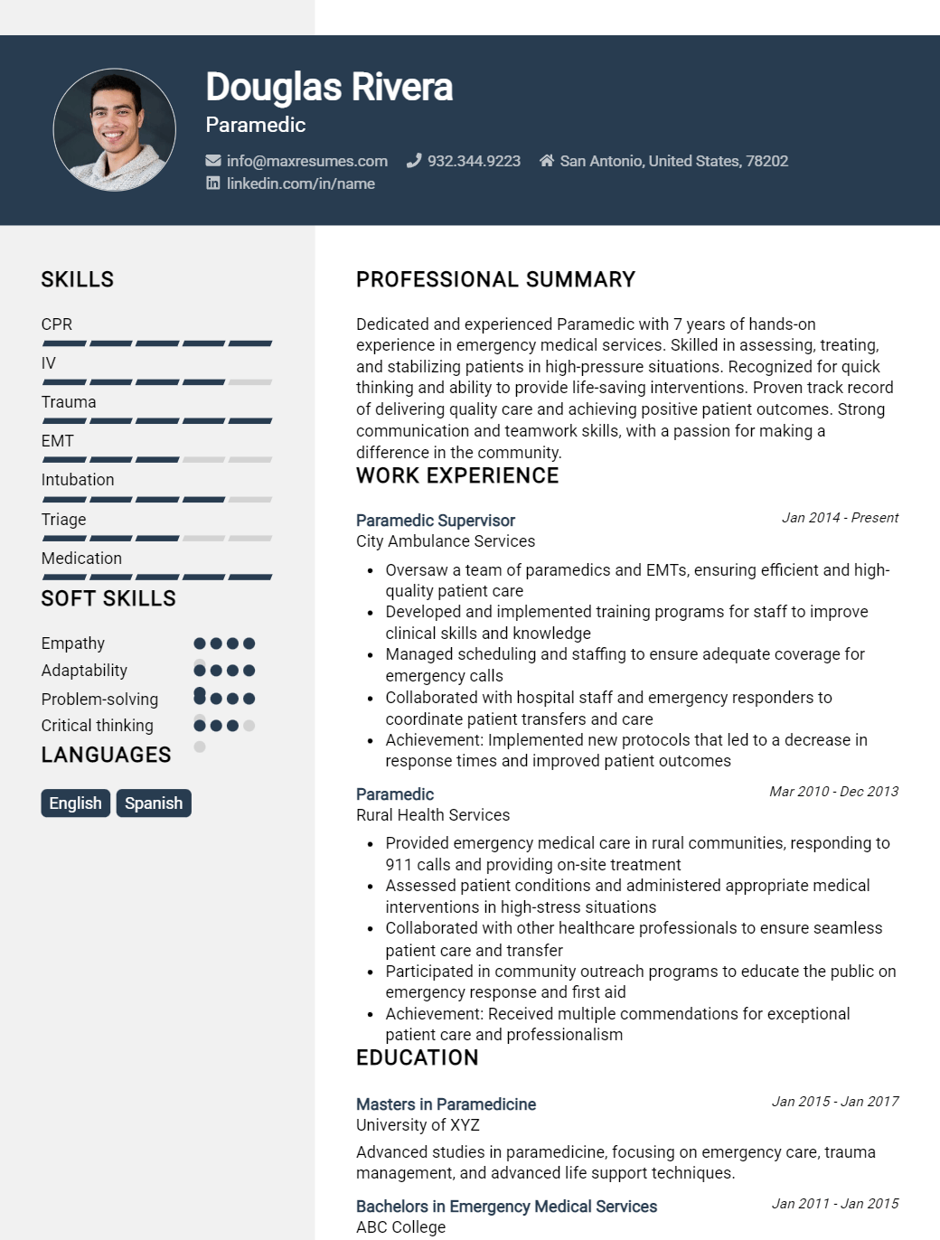 paramedic-resume-sample