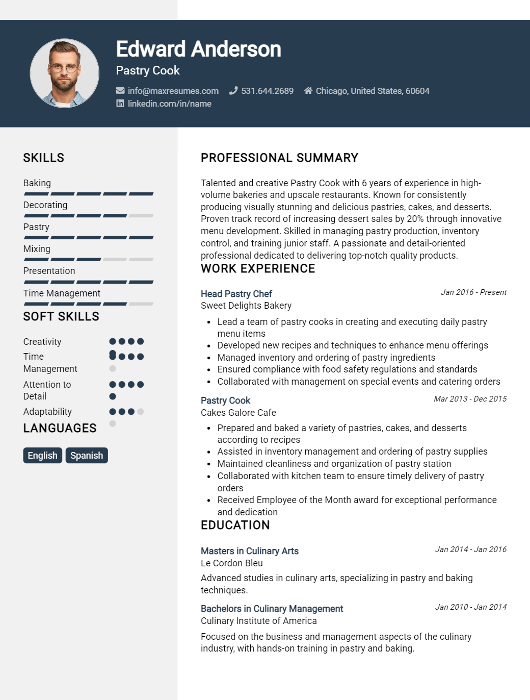 pastry-cook-resume-sample