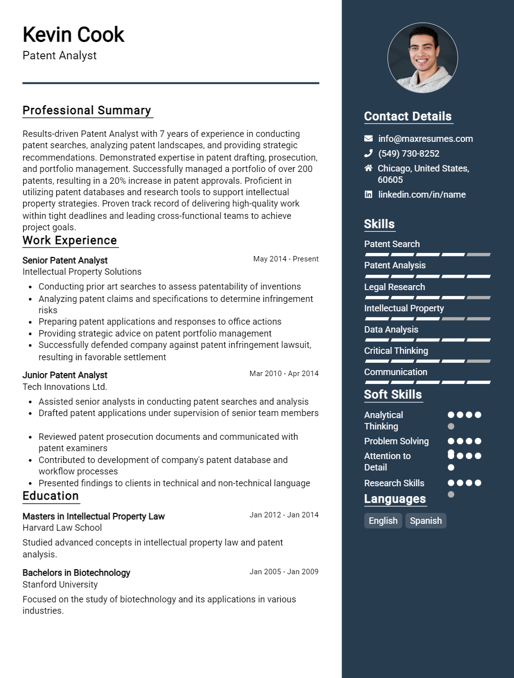 patent-analyst-resume-sample