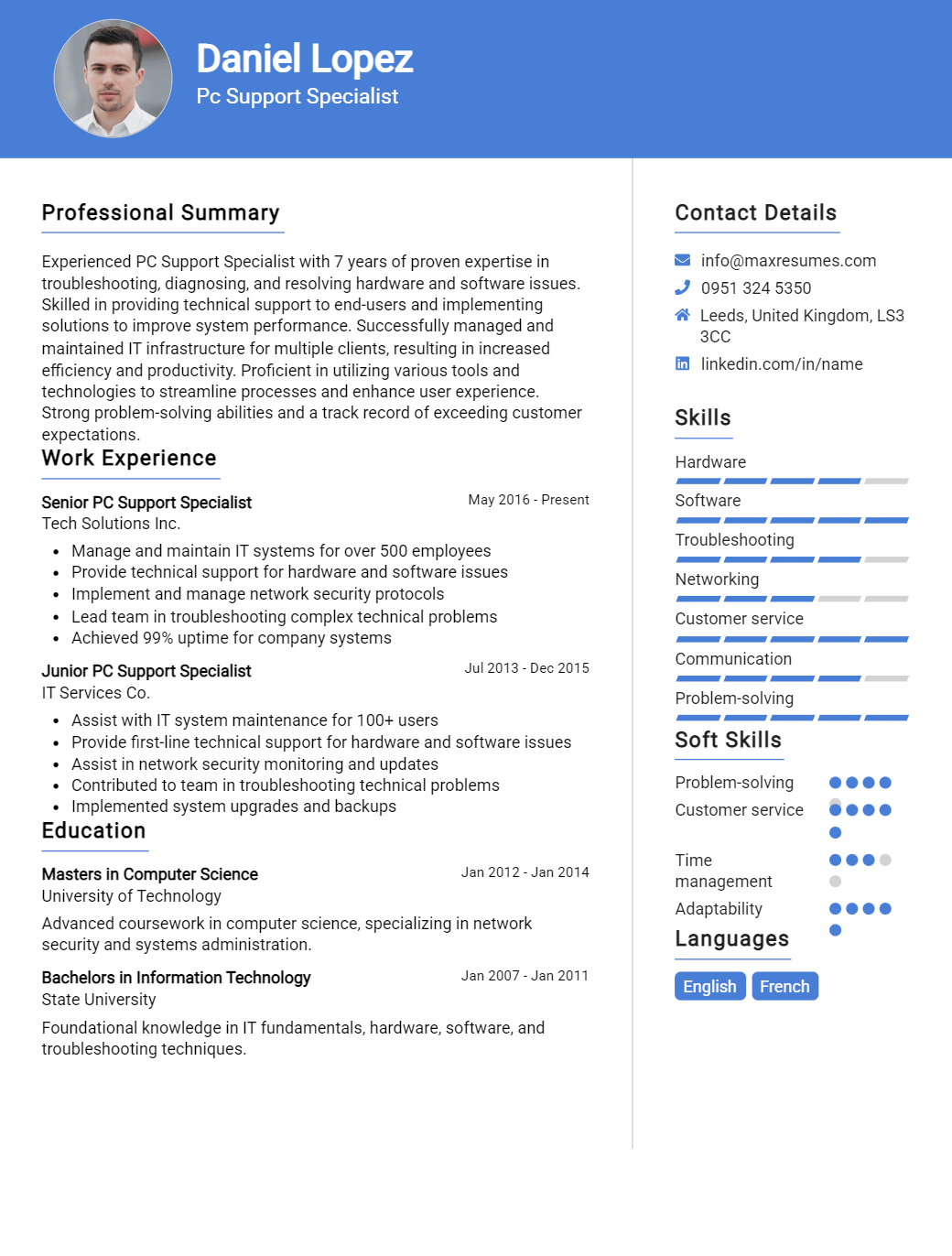 pc-support-specialist-resume-sample