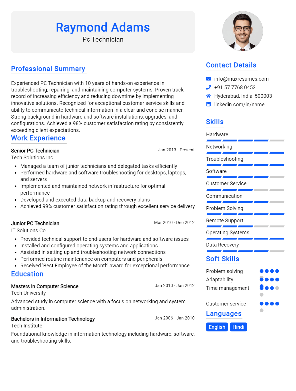 pc-technician-resume-sample