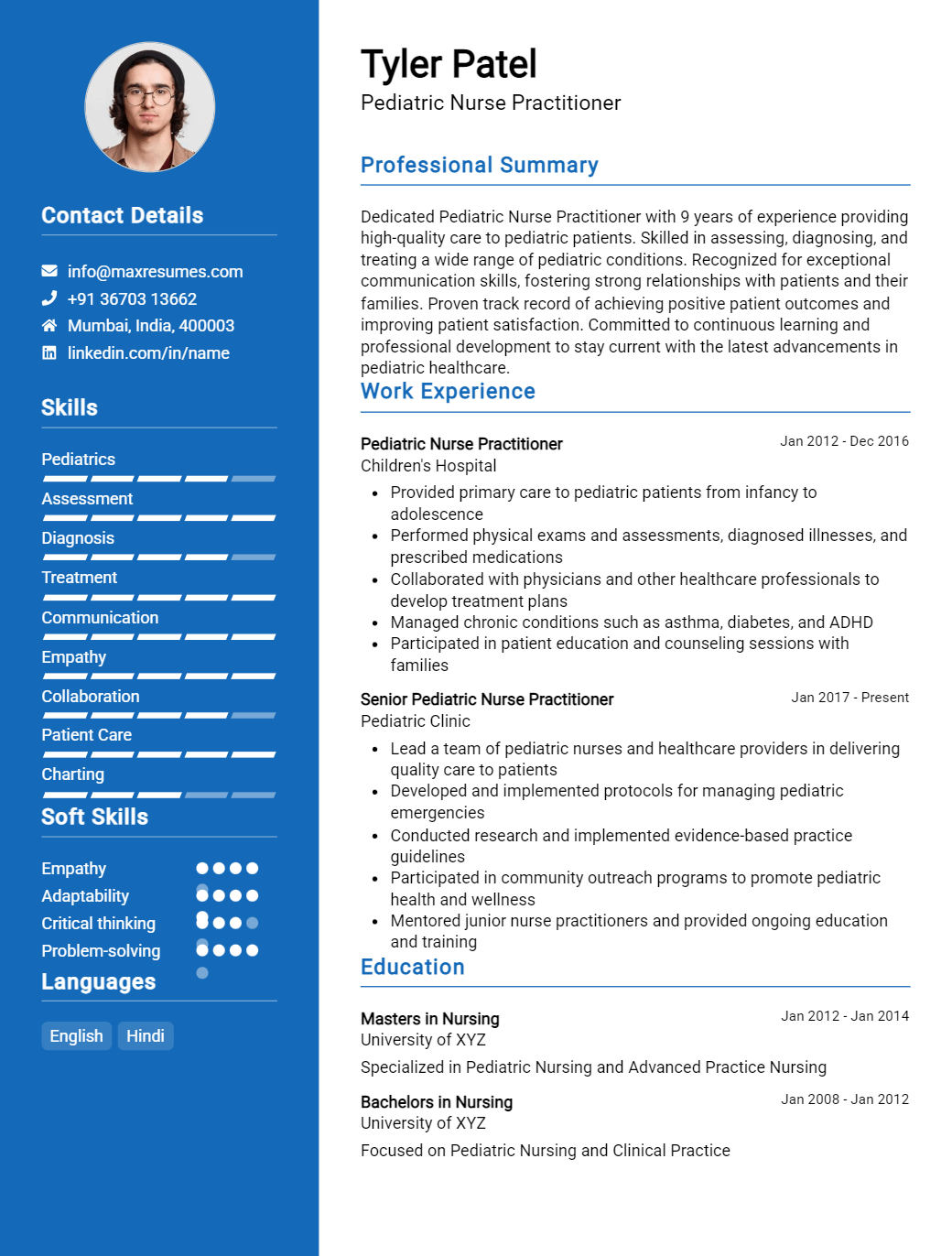 pediatric-nurse-practitioner-resume-sample