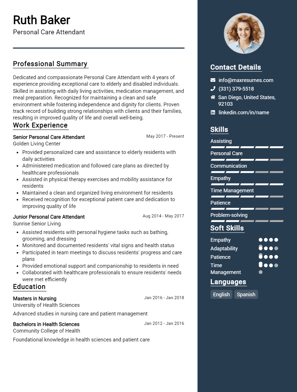 personal-care-attendant-resume-sample